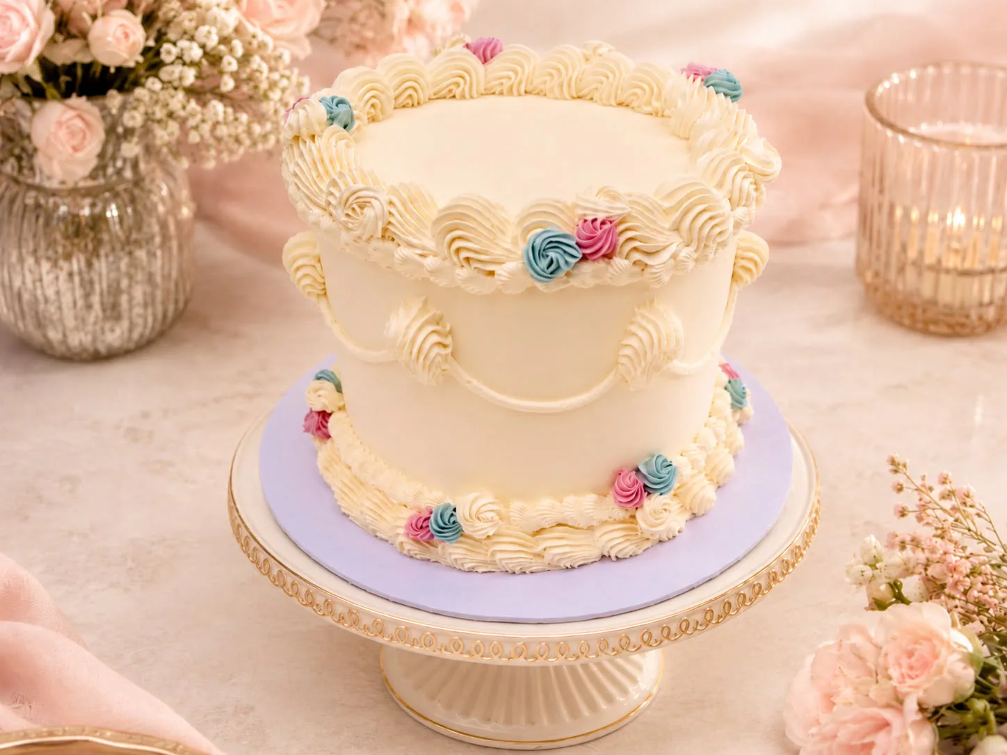 Women’s celebration cake handmade by Anila in Norwich