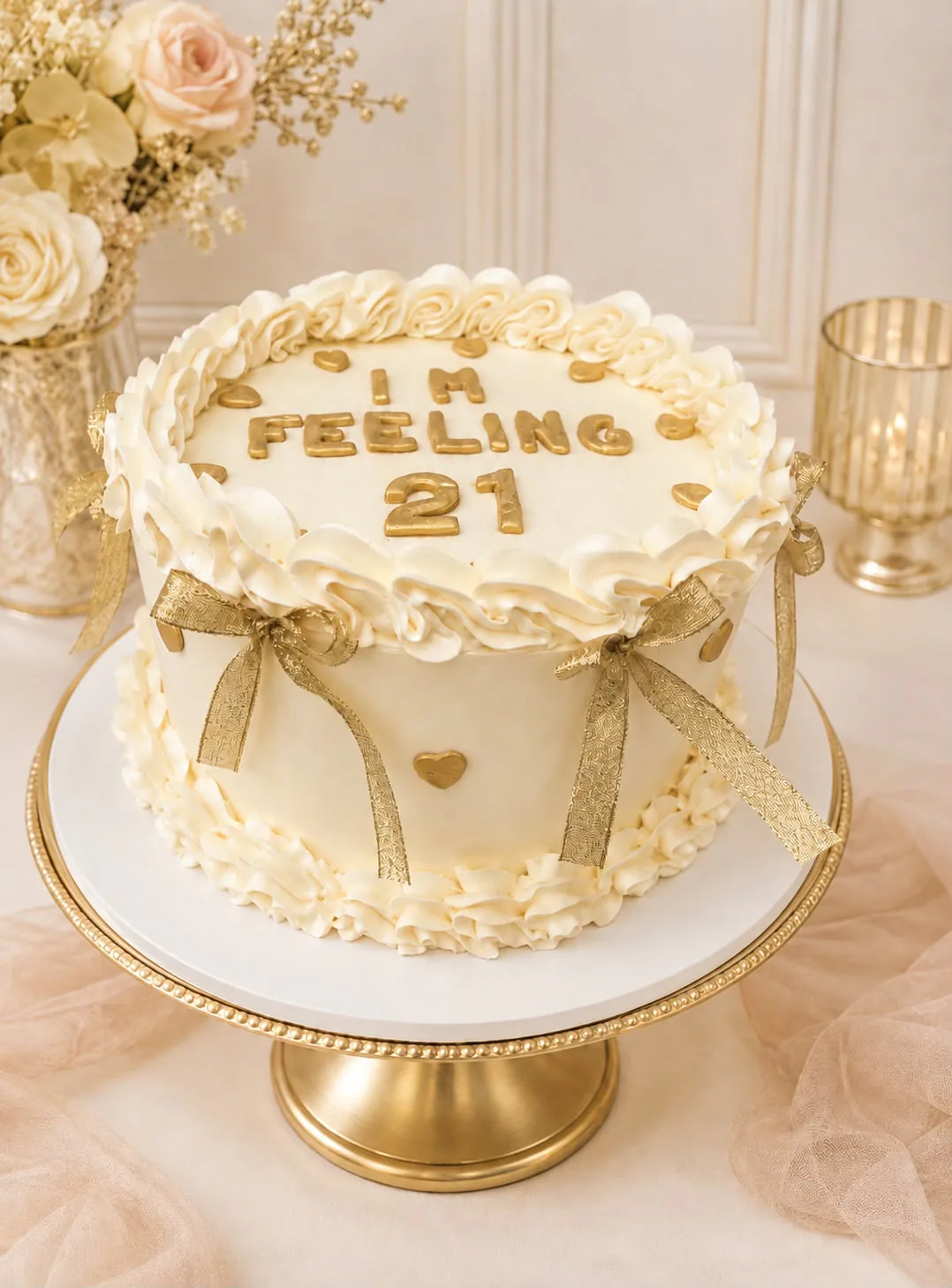 Women’s celebration cake handmade by Anila in Norwich