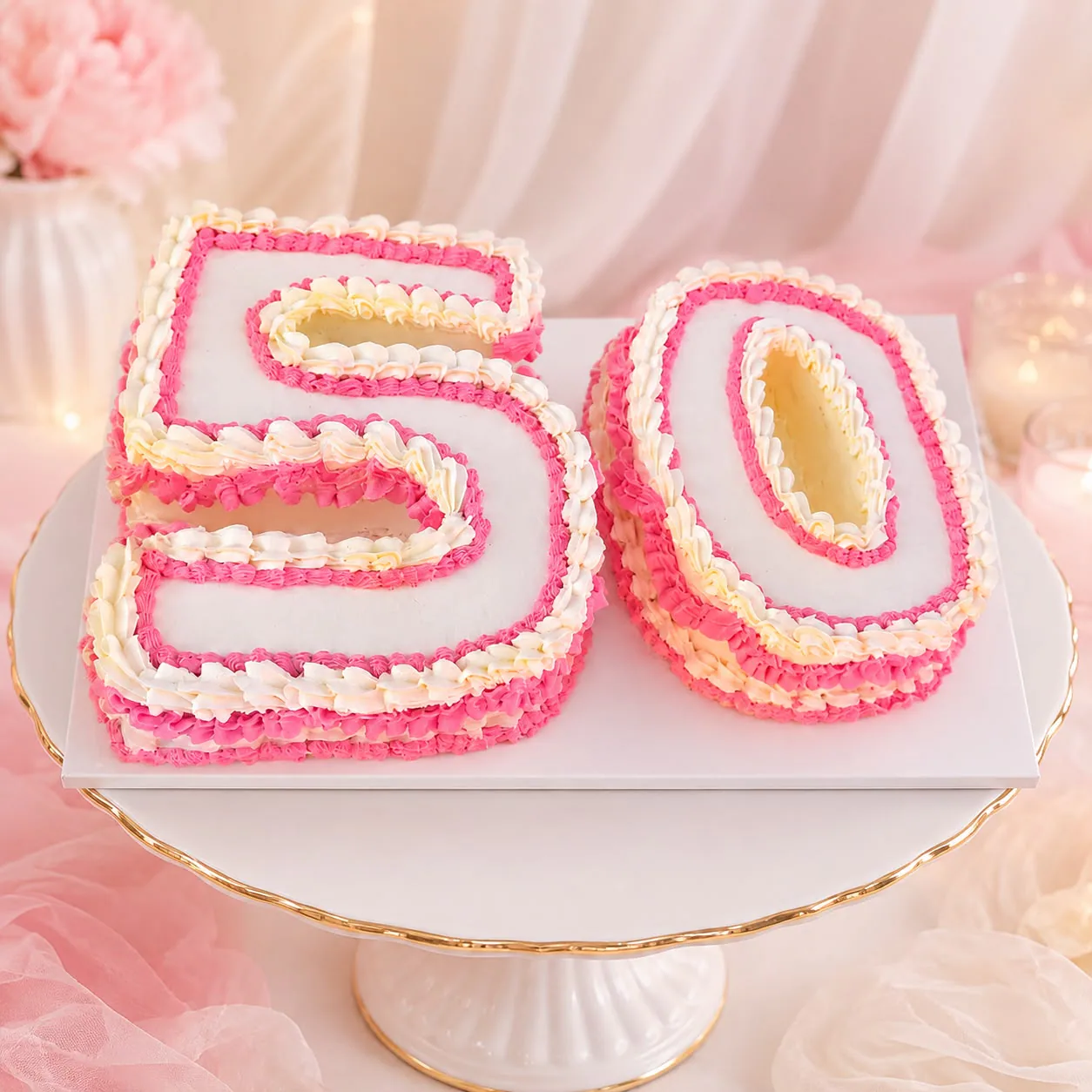 Women’s celebration cake handmade by Anila in Norwich