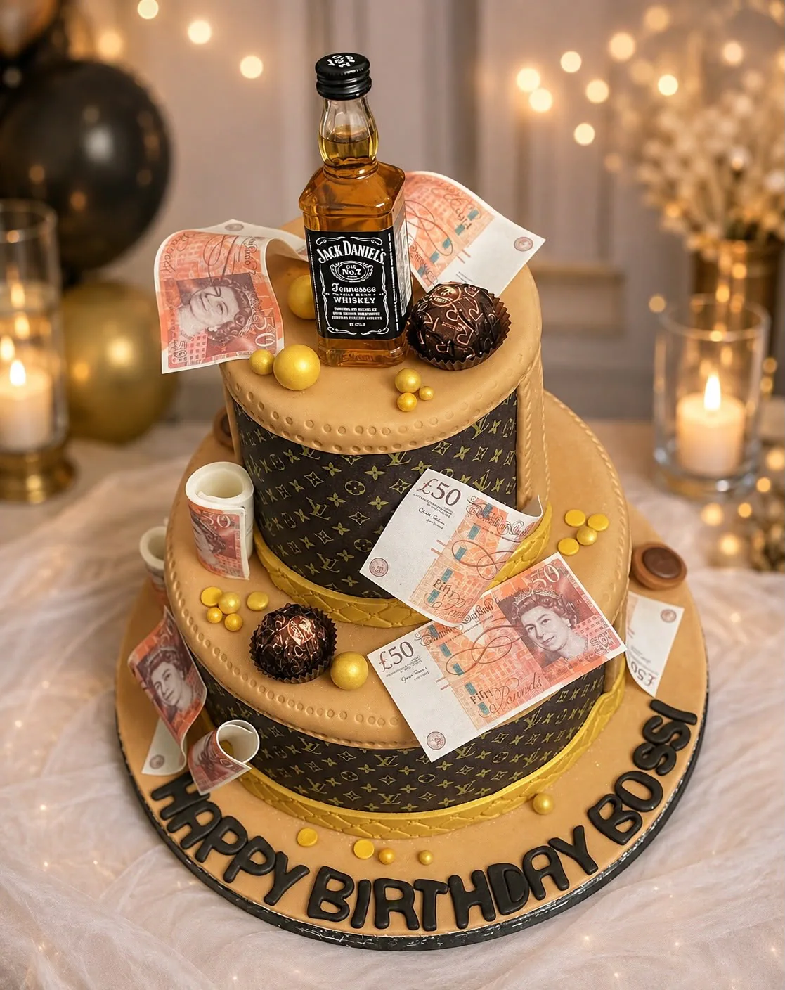 Men’s celebration cake handmade by Anila in Norwich