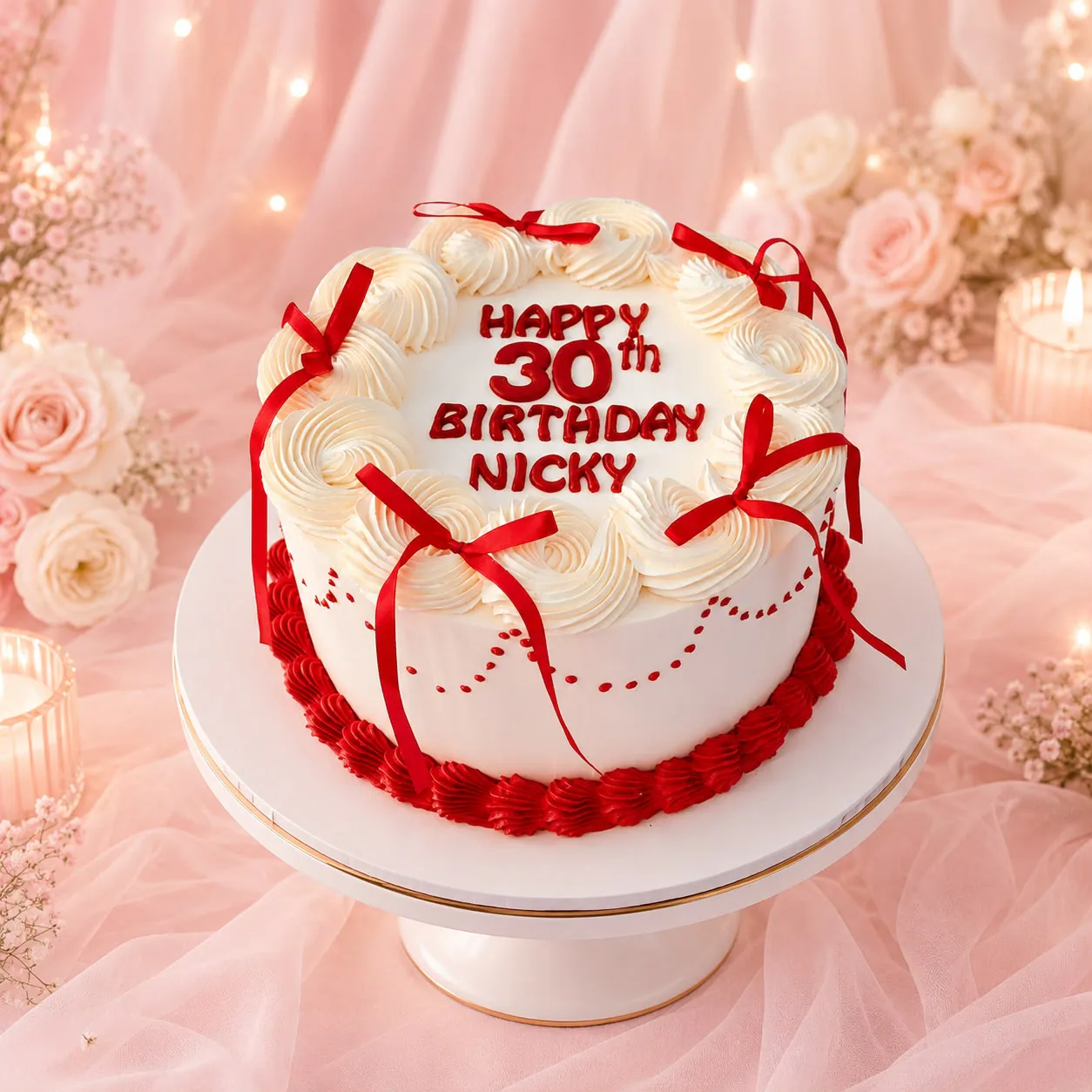 Women’s celebration cake handmade by Anila in Norwich