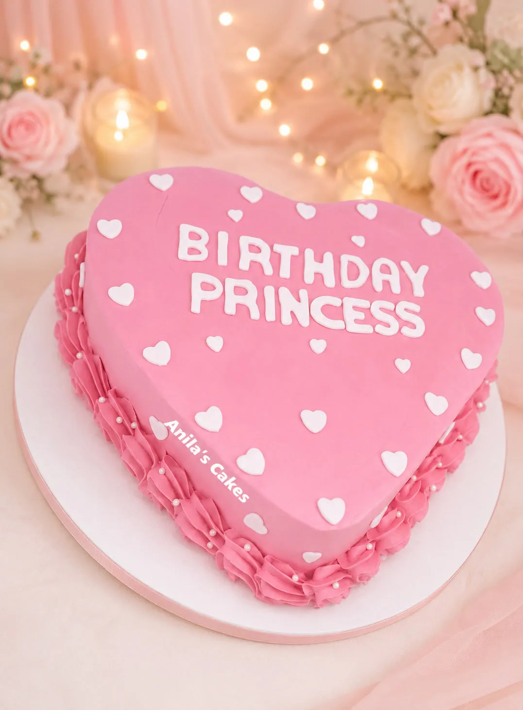 Women’s celebration cake handmade by Anila in Norwich