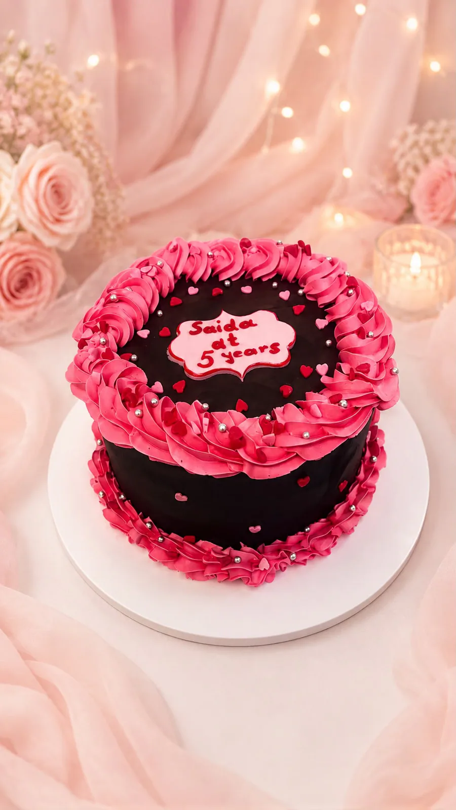 Women’s celebration cake handmade by Anila in Norwich