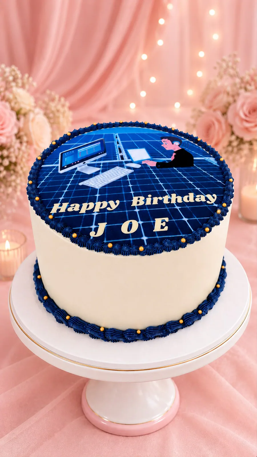 Men’s celebration cake handmade by Anila in Norwich