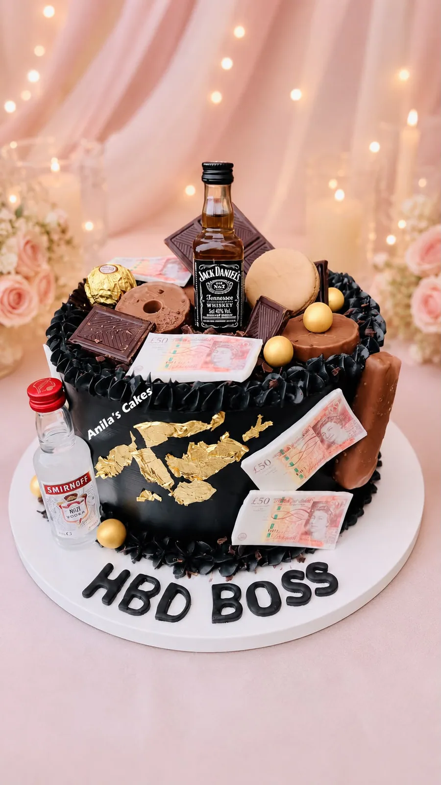 Men’s celebration cake handmade by Anila in Norwich