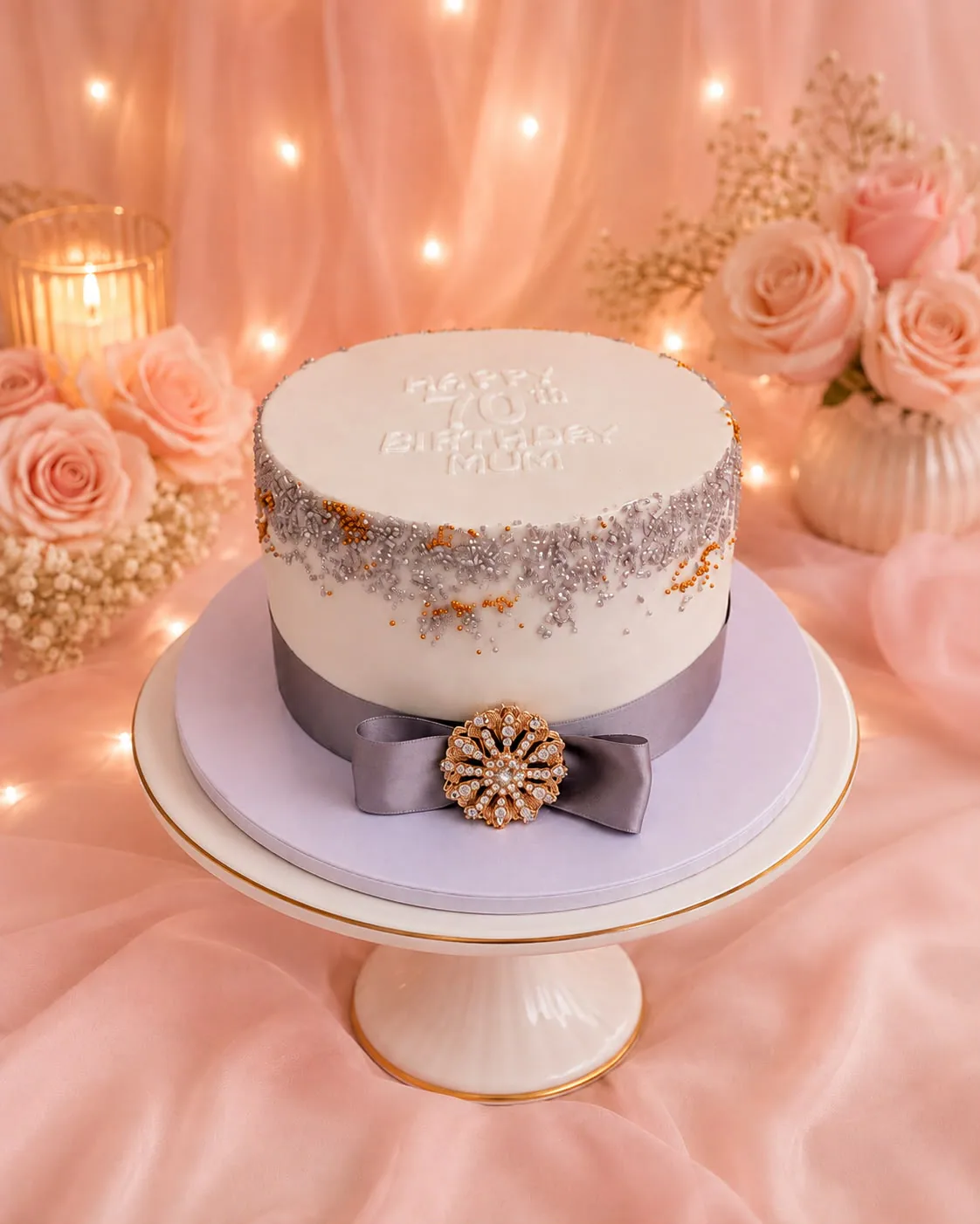 Celebration cake handmade by Anila in Norwich