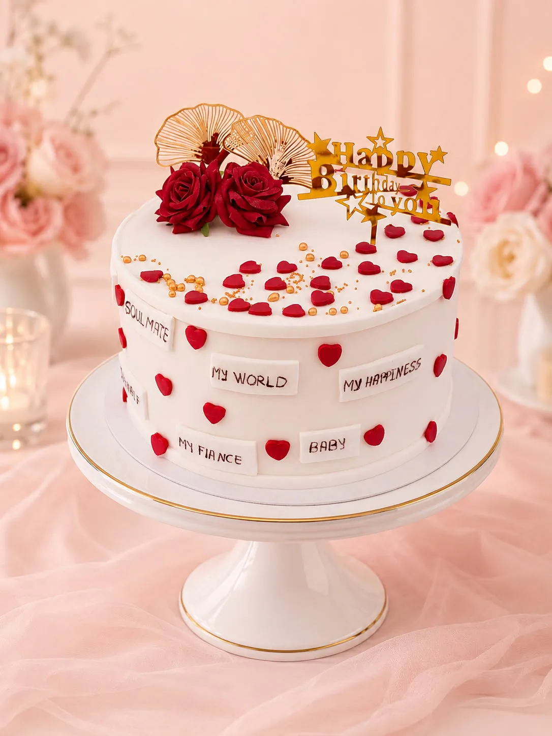 Women’s celebration cake handmade by Anila in Norwich