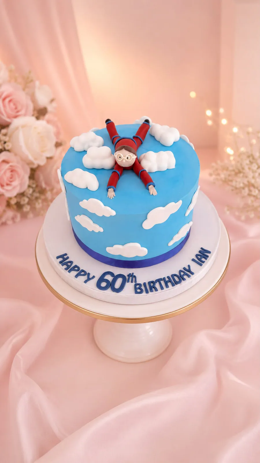 Men’s celebration cake handmade by Anila in Norwich
