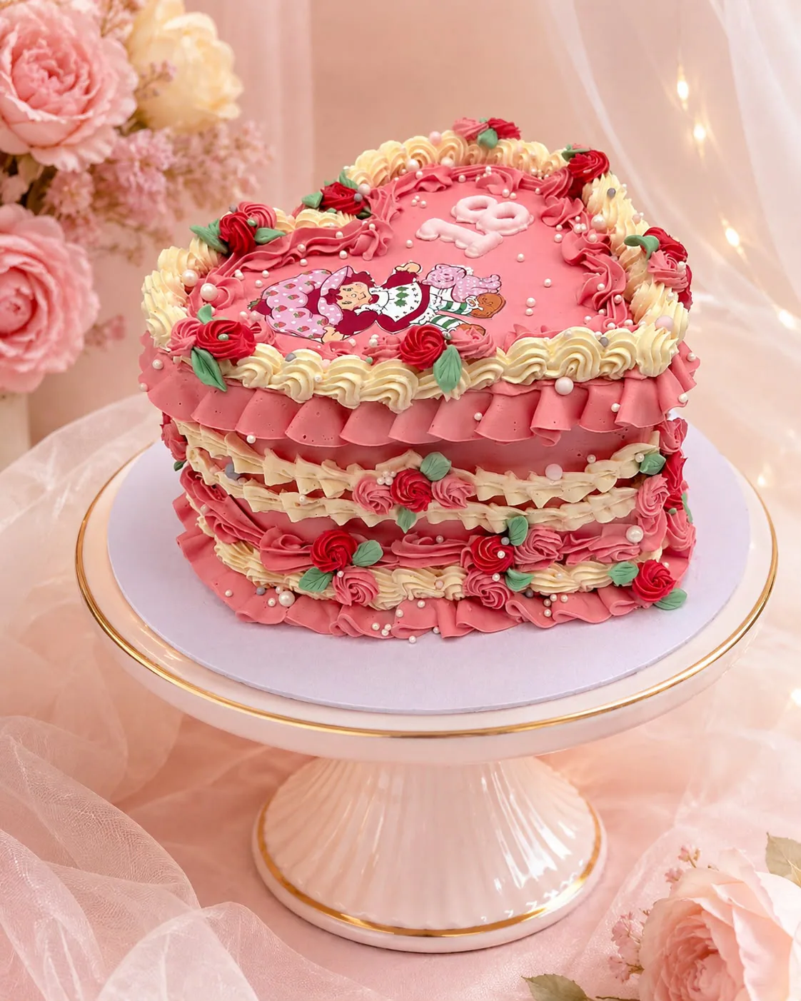 Women’s celebration cake handmade by Anila in Norwich