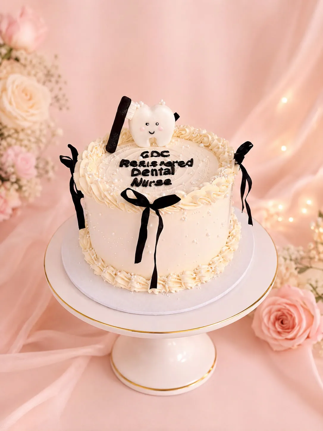 Women’s professional celebration cake handmade by Anila in Norwich