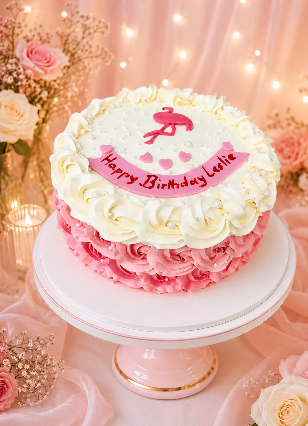 Women’s celebration cake handmade by Anila in Norwich
