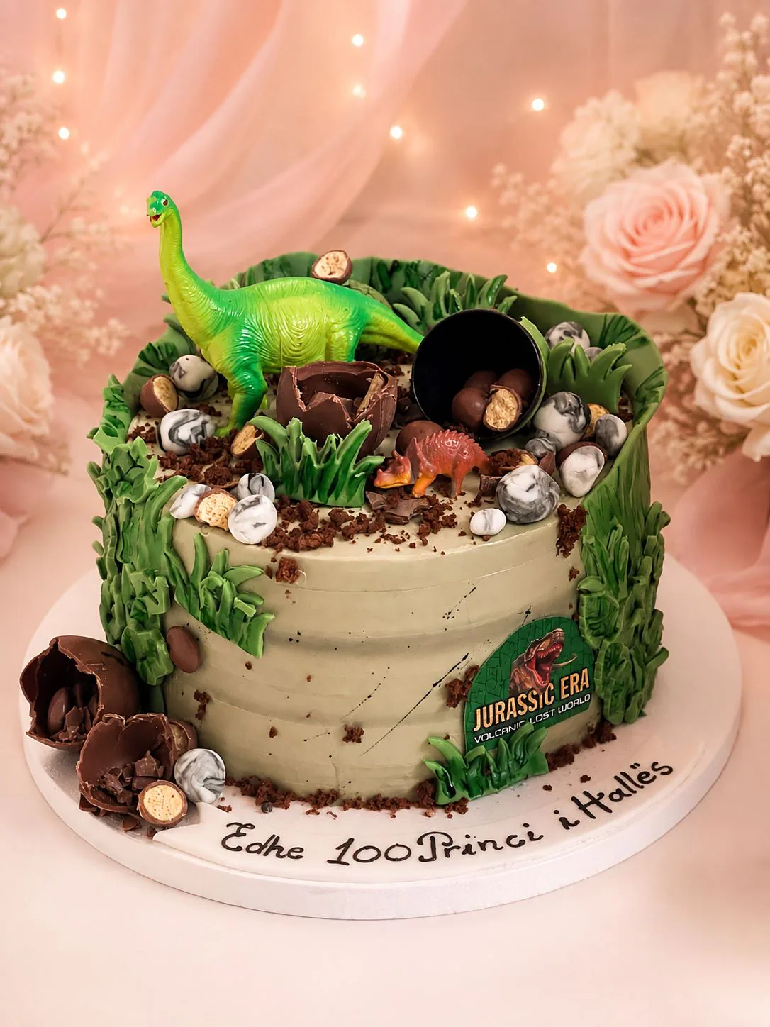 Jurassic dinosaur celebration cake handmade by Anila in Norwich